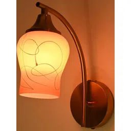 Somil Premium Designer Glass Wall/Night Lamp Elegant & Stylish Dcor Accent for Modern Interiors, Color Orange, White, Size:- 10 x 10 x 30.5 CM-picture-26