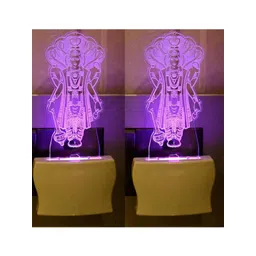 SOMIL purple & Blue Printed Glass Night Wall Lamp-image-13