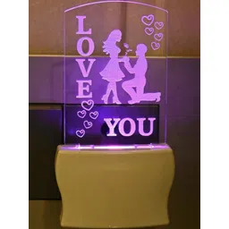 SOMIL Purple & Blue Printed Glass Rectangle Shaped Wall Lamp-image-12