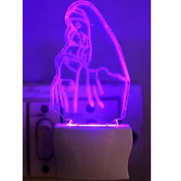 SOMIL Purple & Blue Printed Glass Wall Lamp-image-14