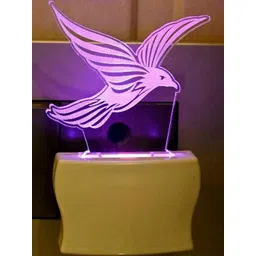 SOMIL Purple & Blue Printed Glass Wall Lamp-image-1