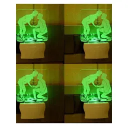 SOMIL Set of 4 Green Glass Cylinder Wall Lamps image 1