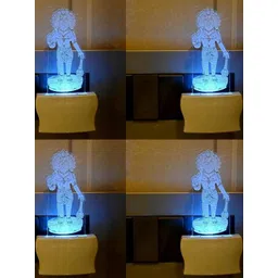 SOMIL Set of 4 Transparent & White Textured Glass Wall Lamp-picture-35