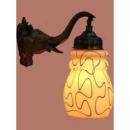 SOMIL White & Black Printed Glass Cylinder Shaped Wall Lamp-picture-28