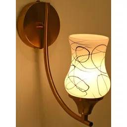 SOMIL White & Black Printed Glass Cylinder Shaped Wall Lamp-picture-29