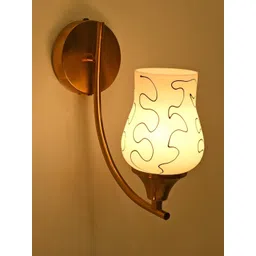 SOMIL White & Black Printed Glass Cylinder Shaped Wall Lamp-picture-31