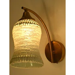 SOMIL White & Blue Printed Glass Cylinder Shaped Wall Lamp-picture-37