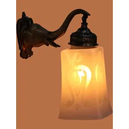 SOMIL White Printed Glass Cylinder Shaped Wall Lamp-picture-15