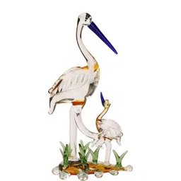 SOMIL Yellow & Blue Glass Bird Idol Showpiece-picture-22