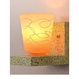 SOMIL Yellow Glass Cylinder Printed Wall Lamps-picture-55