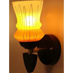 SOMIL Yellow Glass Cylinder Wall Lamps image 1