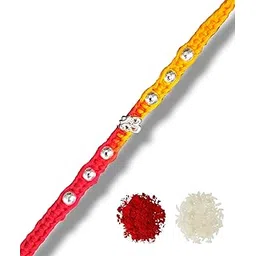 somya By BM Jewellers Sterling Silver Rakhi With Certificate Of Purity For UNISEX Comes With Natural Roli And Chawal-picture-3