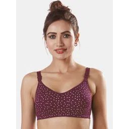 Sonari Burgundy & White Abstract T-shirt Bra nivyawine32D-picture-24