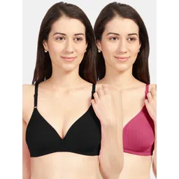 Sonari Pack Of 2 Black & Pink Bra-picture-20
