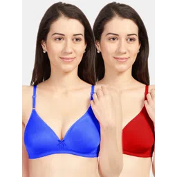 Sonari Pack Of 2 Blue & Red Bra-picture-38