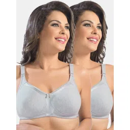Sonari Pack Of 2 Grey Non Padded No Wired Everyday Bra-picture-23