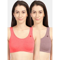 Sonari Pack of 2 Red & Rose Non Padded Bra-picture-40