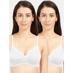 Sonari Pack Of 2 White Solid Non-Padded T-shirt Bra-picture-31