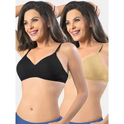Sonari Tan & Black Pack of 2 T-Shirt Bra-picture-29