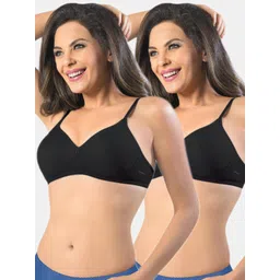 Sonari Women Black Solid Set of 2 Non-Padded Bra-picture-28