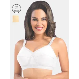 Sonari Women Pack of 2 White & Cream Regular Bra-picture-34