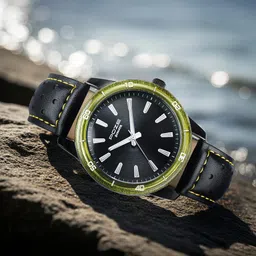 Poze By Sonata Quartz Analog Black Dial Two Toned Leather Strap Watch For Men-picture-27