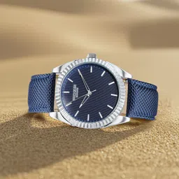 Poze By Sonata Quartz Analog Blue Dial Blue Nylon Strap Watch For Men-picture-14