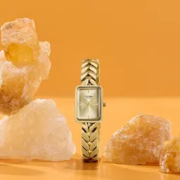 Poze By Sonata Quartz Analog Golden Dial Gold Metal Strap Watch For Women-picture-32