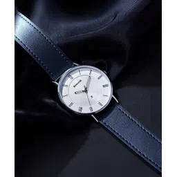 Sonata 2 with Date Silver Dial Black Leather Strap Quartz Analog Watch - For Men NT77142SL01|77142SL01|NT77142SL01-picture-13