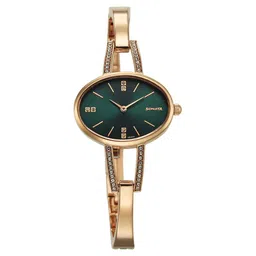 Sonata Aura Quartz Analog Green Dial Rose Gold Stainless Steel Strap Watch For Women-picture-22