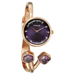 Sonata Aura Quartz Analog Purple Dial Rose Gold Stainless Steel Strap Watch For Women-picture-31
