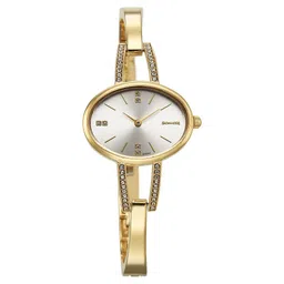 Sonata Aura Quartz Analog Silver Dial Golden Stainless Steel Strap Watch For Women-picture-26