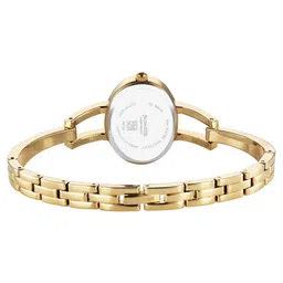 Sonata Aura Quartz Analog Silver Dial Golden Stainless Steel Strap Watch For Women image 4