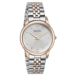 Sonata Glam Gold Quartz Analog Silver Dial Stainless Steel Strap Watch For Women image 2