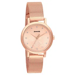 Sonata Linnea Rose Gold Dial Women Watch With Stainless Steel Strap-picture-24