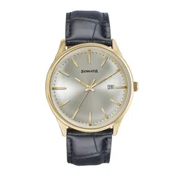 Sonata Men Dial & Leather Straps Analogue Watch 77166YL01-picture-30