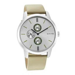 Sonata Men Textured Leather Straps Analogue Watch 7139SL04-picture-32