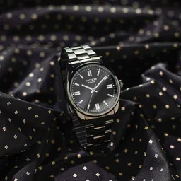 Sonata Poze Quartz Analog Black Dial Black Metal Strap Watch For Men-picture-10