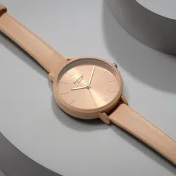 Sonata Poze Quartz Analog Brown Dial Leather Strap Watch for Women-picture-25