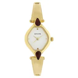 Sonata Quartz Analog White Dial Stainless Steel Strap Watch for Women-picture-37