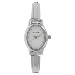 Sonata Quartz Analog White Dial Stainless Steel Strap Watch for Women-picture-33