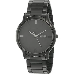 sonata Quartz Analog with Day and Date Black Dial Stainless Steel Strap Watch for Men-NS77031NM03-picture-45
