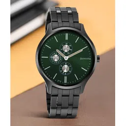 Sonata Versatyle Multifunction Green Dial Black SS Strap Analog Watch - For Men NT7140NM02,1740SL01,7140NM02-picture-42