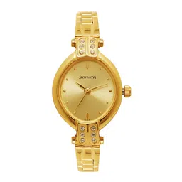Sonata Women Gold-Toned Analogue Watch NK8064YM01-picture-14