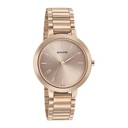 Sonata Women Textured Stainless Steel Bracelet Style Straps Analogue Watch NP8141WM01-picture-26