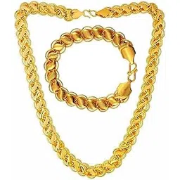 SONI DESIGNS Gold Plated Chain & Bracelet for Men and Boys-picture-47