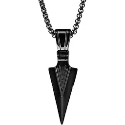 SONI DESIGNS Men Silver Pendent Chain Stainless Steel Arrow Pendant Chain for Men Jewellery Men Birthday Gift gents Anniversary Gift for Husband valentine-image-30