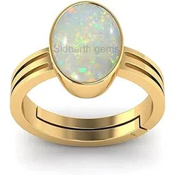 soniya gems 12.00 Ratti/ 11.25 Carat Lab Certified Natural Opal Gold Adjustable Ring Opal Gemstone for Men & Women-picture-17