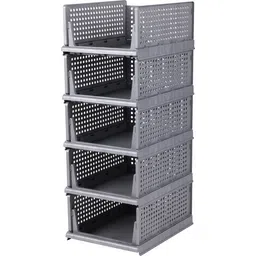 sorath Plastic Foldable and Stackable Closet Drawer Organizer for Clothes (Pack of 5) PVC Collapsible Wardrobe-picture-22