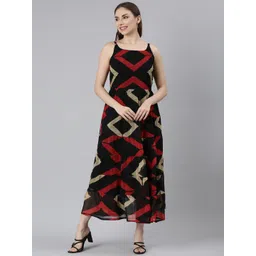 Souchii Printed Fit & Flared Maxi Ethnic Dress-picture-36